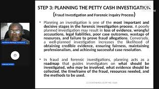 STEP 3: PLANNING THE INVESTIGATION (Fraud Investigation and Forensic Inquiry Process)