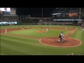 bal@cle gausman catches bunt gets force to turn two