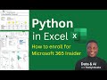 How to Enable Python in Excel - Enable Microsoft 365 Insider