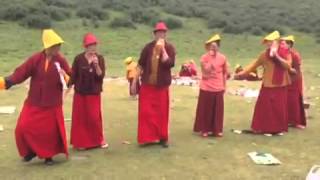 Tibetan Public Talk. Tibetan Nun Dancing 2014