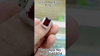 Italian Silver Ring With Original Red Zircon Stone #viral #youtubeshorts #trending #foryou #rings #