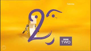 BBC Two ident 2001 to 2007 - Paint