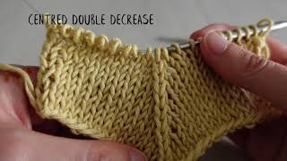 Centred & Twisted Centred Double Decrease | WWK Tutorial