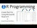 Create Text file using MS Excel & Read in R