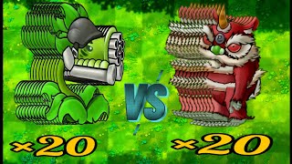 PvZ 1 Fusion 2.2.1 - Challenges 20 Plants Random Vs 20 Nian Zombies -  Who Will Be The Winner??