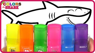( Animals ) Baby Shark High Lighting Marker Pen (Pencil) Coloring Pages / Akn Kids House