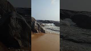 beautiful ullal beach in Mangalore, it's a rocky beach having wonderful sunset view❤️❤️⛱️ #mangalore