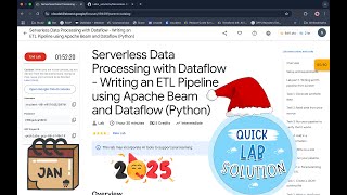 Serverless Data Processing with Dataflow Writing an ETL Pipeline using Apache Beam andDataflowPython