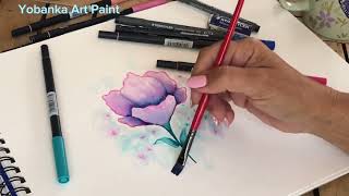 Flores para Principiantes / Técnica de Pintura  Fácil