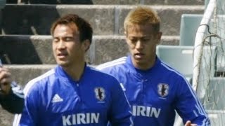 2015年サッカー日本代表選手の公開練習★本田圭佑、岡崎慎司、宇佐美貴史、内田篤人、香川真司、清武弘嗣、ウズベキスタン東京戦前の公式練習★大分市内での強化合宿メンバー平成27年★ハリルホジッチ新監督