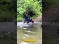 ATV crossing river.Almost get stuck.🤣🤣#macwilderness #adventuretime