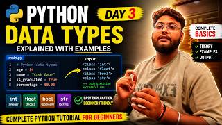 Learn Python from Zero 🚀 | Day 3 – Data Types Explained for Beginners