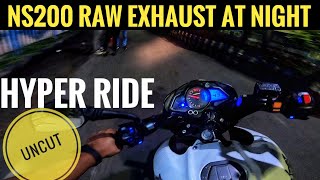 Hyper Ride on NS 200 | NS 200 stock EXHAUST sound is 🔥 | Full Throttle Night Ride  [PSR RIdes]