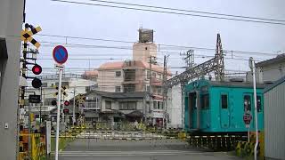 00796　南海和歌山市駅の近くの北側の踏切　ＪＲ紀勢本線の踏切から