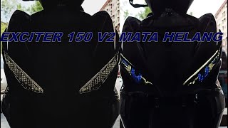 Yamaha y15 pasang sticker mata