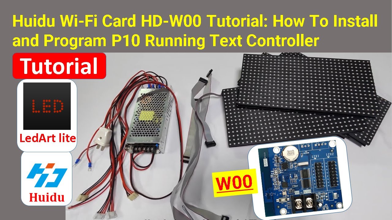 Huidu Wi-Fi Card HD-W00 Tutorial: How To Install And Program P10 ...