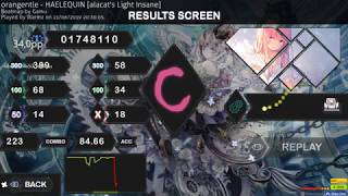 osu! HAELEQUIN [Alacat's Light Insane] pass DT 84.66% 251BPM 5.8☆