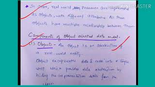 Object oriented database model - lecture33/ DBMS