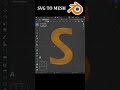 Convert an SVG to a Clean Mesh in Blender #shorts