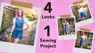 Sewing 1940's Overalls with a Shorts and Skirt Option | Vintage sewing project + sew with me