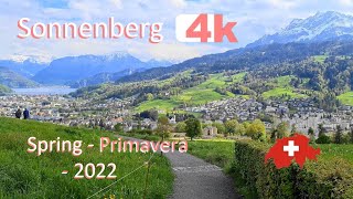 🇨🇭 SWITZERLAND - Sonnenberg - PART 2 - Lucerna - ZURICH -Walking Tour beautiful villages- SUIZA - 4k