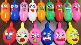 Satisfying Asmr Slime Video 568 : Making Dazzling Rainbow Slime With Funny Balloons!