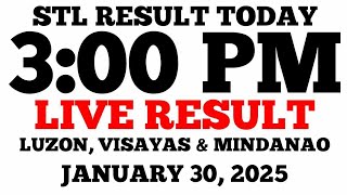 STL Result Today 3PM Draw January 30, 2025 STL Luzon, Visayas and Mindanao LIVE Result