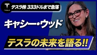 【最新】テスラ株が暴落！333ドルへ！ キャシー・ウッドが語るテスラ、イーロン・マスクの未来とは? ARKの投資戦略、注目銘柄とは？