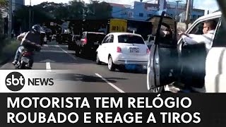 EMPRESÁRIO REAGE A TIROS CONTRA LADRÃO DE RELÓGIO