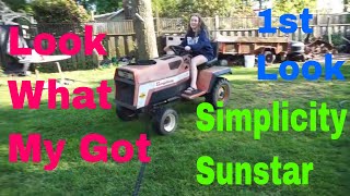 I just got a Simplicity Sunstar  20hp Tractor  ~ Let's take our 1st Look