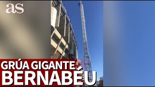 OBRAS NUEVO BERNABÉU | Vean la grúa faraónica que preside el estadio (DICIEMBRE 2019) | Diario AS