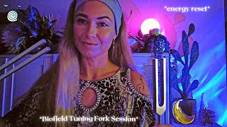 [Reiki ASMR] ~ 🎶Biofield Tuning Fork Healing🎶 | energetic reset with sound