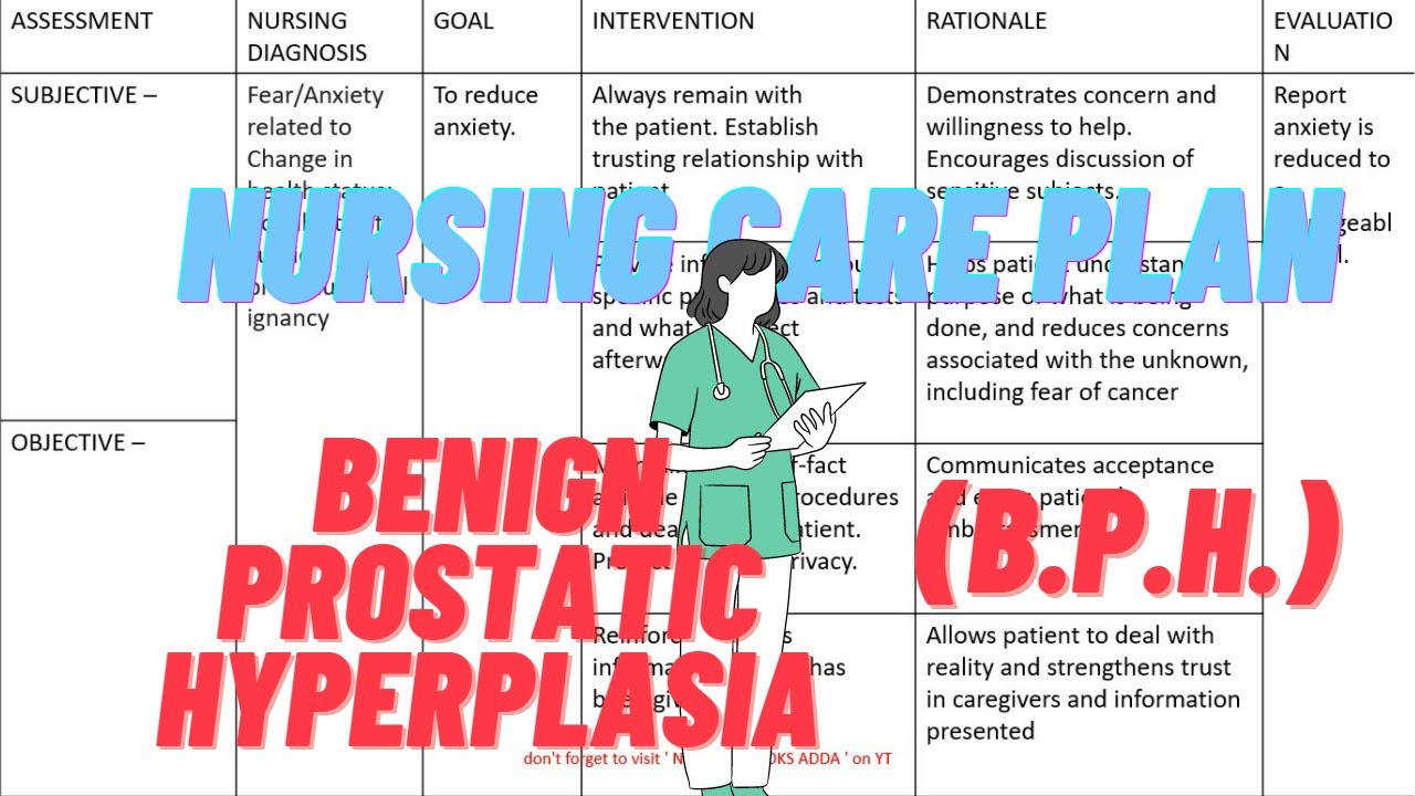 ' Benign Prostatic Hyperplasia (B.P.H.) ' Nursing Care Plan B.Sc ...