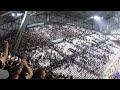 marseille vs frankfurt after the game retarded olm fan with bad aim shoots pyro on their own fans