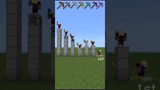 Which Pickaxe is Faster In Minecraft? #shorts #minecraft #minecraftmemes #gaming #minecraftpe #memes