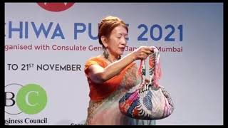 Konnichiwa Pune 2021 - Furoshiki Demo by Ms. Kazuko Barisic