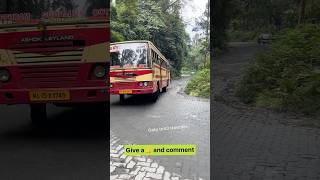 Kerala KSRTC bus mass with light and horn in ghat road #busdrivingskills #buslovers