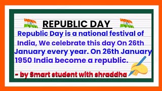 REPUBLIC DAY 🇮🇳🇮🇳 •• essay on republic day 🇮🇳🇮🇳 ••26 january par nibandh•• #26january #republicday