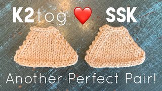 The Best Mirrored Decreases | K2tog and SSK