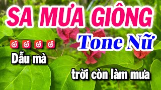 Karaoke Sa Mưa Giông Tone Nữ Beat Mới Dễ Hát - Karaoke Tuyết Nhi