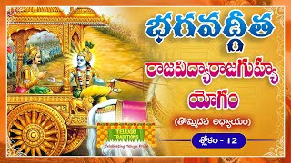 Bhagavad Gita Telugu | భగవద్గీత | Raja Vidya Raja Guhya Yoga |Chapter 9 - Verse 12 |TeluguTraditions