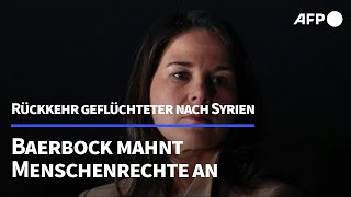 Baerbock in Syrien: Rückkehr von Flüchtlingen ist Frage der Sicherheit | AFP