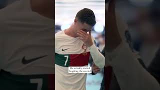 Ronaldo got caught laughing after Portugal lost in the World Cup! #shorts #worldcup #ronaldo