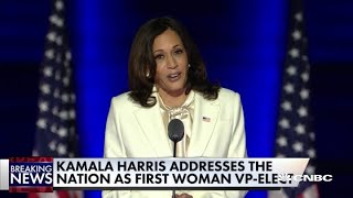 Watch Kamala Harris's first speech to the nation as vice president-elect