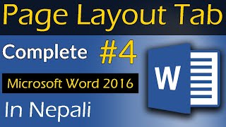 how to learn page layout tab in ms word in nepali | Page Layout Tab complete | Technical Nepal