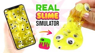 Making REAL Slime Simulator Slimes!!! Weird VIRAL Slime App Test!