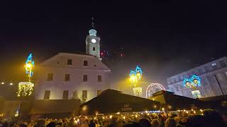 Welcoming the New Year 2025 in Gliwice (Main Square), Poland on December 31, 2024/January 1, 2025