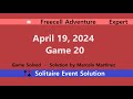 FreeCell Adventure Game #20 | April 19, 2024 Event | Expert