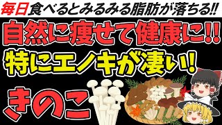 【ゆっくり解説】キノコを食べるだけで激やせ！特にエノキのダイエット効果はヤバい！！【健康で長生き】