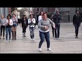 J Lo flash mob Market and YB